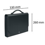 Trieur valisette noir en13 compartiments.Dos extensible 55934E EXACOMPTA