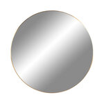 Miroir rond en acier avec cadre en aspect laiton Ø 80 cm