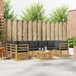 vidaXL Ensemble de canapés d'extérieur 8 Pièces Blanc et anthracite