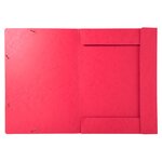 Chemise À Élastique 3 Rabats Carte Lustrée 600gm2 - A3 - Rouge - X 5 - Exacompta