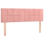 vidaXL Têtes de lit 2 Pièces Rose 72x5x78/88 cm Velours