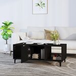 vidaXL Table basse Noir 102x50x40 cm Bois d'ingénierie