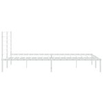 vidaXL Cadre de lit métal avec tête de lit blanc 180x200 cm
