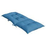 vidaXL Coussins de chaise à dossier haut lot de 6 bleu mélangé tissu