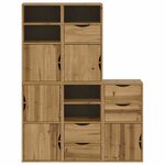 vidaXL Armoires latérales 5 Pièces ODDA 40x24x79 cm bois massif pin