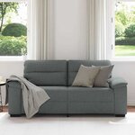 vidaXL Canapé à 2 places gris foncé 180x81x84 cm tissu