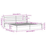 vidaXL Cadre de lit avec tête de lit sans matelas blanc 200x200 cm