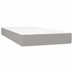 vidaXL Sommier à lattes de lit matelas LED Gris clair 90x200 cm Tissu