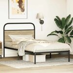 vidaXL Cadre de lit sans matelas 100x190 cm chêne sonoma