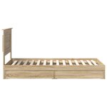 vidaXL Lit de Rangement Chêne Sonoma 90 x 190 cm Bois d'ingénierie