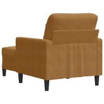 vidaXL Fauteuil avec repose-pied Marron 60 cm Velours