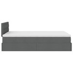 vidaXL Lit ottoman avec matelas gris foncé 120x200 cm tissu
