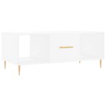 vidaXL Table basse blanc 102x50x40 cm bois d'ingénierie