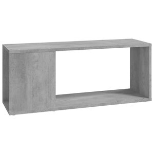 vidaXL Meuble TV Gris béton 80x24x32 cm Bois d'ingénierie