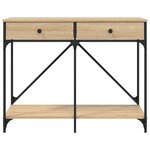 vidaXL Table console chêne sonoma 100x39x78 5 cm bois d'ingénierie