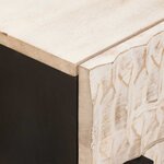vidaXL Cabinet de chevet Blanc 50 x 33 x 60 cm Bois de mangue massif