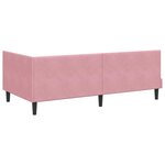 vidaXL Cadre de lit d'angle avec tête de lit Rose 100 x 200 cm Velours