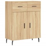 vidaXL Buffet haut Chêne sonoma 69 5x34x180 cm Bois d'ingénierie