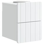 vidaXL Cabinet de chevet mural avec tiroir Blanc 33 x 34 5 x 43 cm