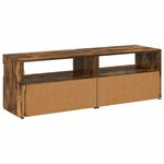 vidaXL Meubles TV 2 Pièces avec lumières LED Chêne fumé 60x35x40 cm