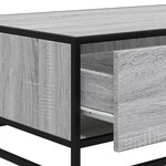 vidaXL Table basse sonoma gris 90x57x35 cm bois d'ingénierie et métal
