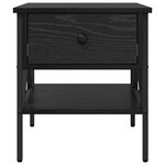 vidaXL Table de chevet avec tiroir Chêne noir 40 x 42 x 45 cm