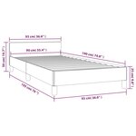 vidaXL Cadre de lit avec tête de lit Blanc 90x190 cm Similicuir