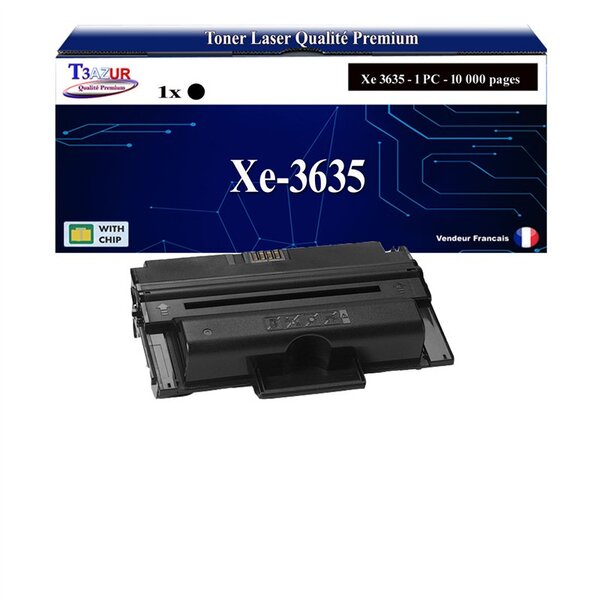 T3AZUR -Toner compatible avec Xerox Phaser 3635MFP  3635MFPVs  3635MFPVx (108R00795) - Noir