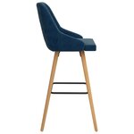 vidaXL Tabourets de bar lot de 2 bleu velours