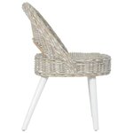 vidaXL Chaise de canapé rotin kubu blanc