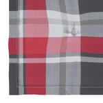 vidaXL Chaises à dîner 4Pièces avec coussins à carreaux rouge Teck solide