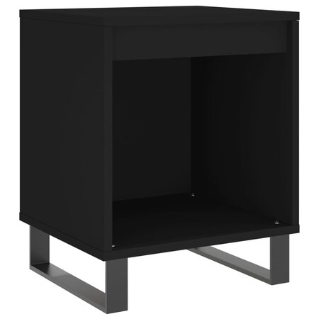 vidaXL Table de chevet Noir 40x35x50 cm Bois d’ingénierie