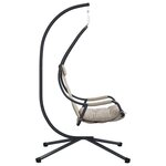 vidaXL Chaise suspendue Pliant Manuel Taupe 94 x 107 x 196.5 cm Acier