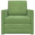 vidaXL Canapé-Lit 60cm Vert clair Velours