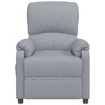 vidaXL Fauteuil électrique de massage Gris clair Tissu