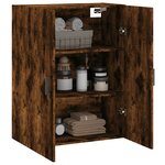 vidaXL Armoire murale chêne fumé 69 5x34x90 cm