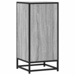 vidaXL Buffet sonoma gris 35 5x35x76 cm bois d'ingénierie et métal