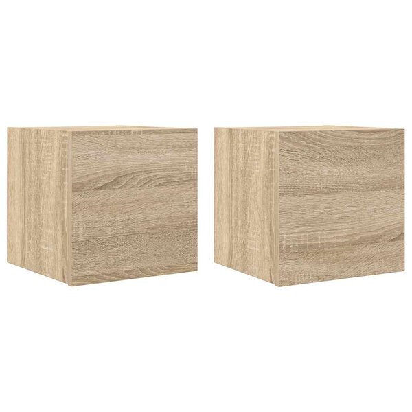 vidaXL Meubles TV muraux 2 Pièces Chêne sonoma 30 5x30x30 cm