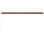 vidaXL Auvent manuel rétractable 600x300 cm Orange et marron
