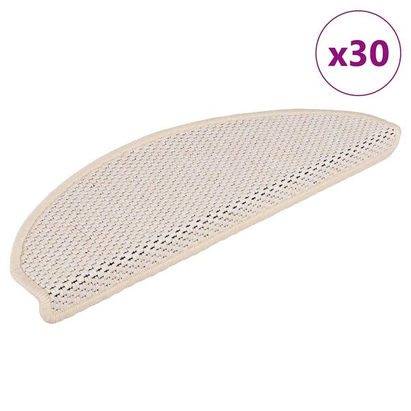 vidaXL Tapis d'escalier autocollants 30 Pièces 65x21x4 cm berbère