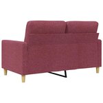 vidaXL Canapé à 2 places Rouge bordeaux 120 cm Tissu