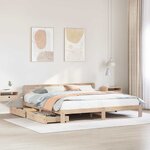 vidaXL Cadre de lit sans matelas 180x200 cm bois massif de pin