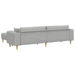 vidaXL Sofa en tissu avec coussin Gris nuage 208 cm tissu
