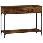 vidaXL Table console chêne fumé 100x34 5x75 cm bois d'ingénierie