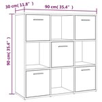 vidaXL Bibliothèque Chêne marron 90x30x90 cm Bois d'ingénierie