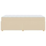 vidaXL Cadre de lit avec matelas Crème 100 x 200 cm tissu