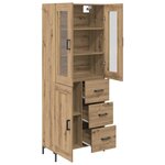 vidaXL Haut Armoire 2 Pièces Chêne artisanal Bois d'ingénierie
