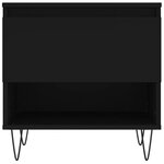 vidaXL Table basse noir 50x46x50 cm bois d’ingénierie
