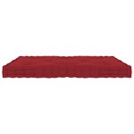 vidaXL Coussin de plancher de palette Rouge bordeaux 73x40x7 cm Coton