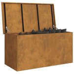 vidaXL Boîte de Rangement Extérieure Rouillé 100 x 50 5 x 50 cm Acier